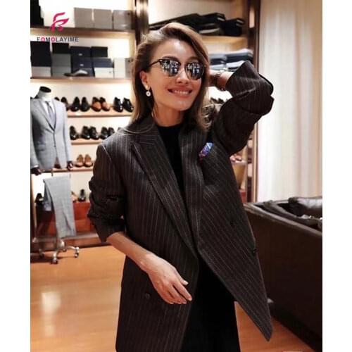 Fomolayime Women's Trouser Suits With Stripes