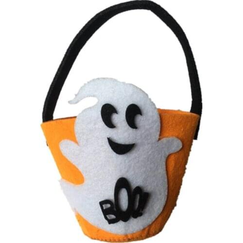 Halloween Loot Party Kids Pumpkin Trick Treat Tote Bags Children Candy Bag Halloween Candy Storage Bucket Portable Gift Basket