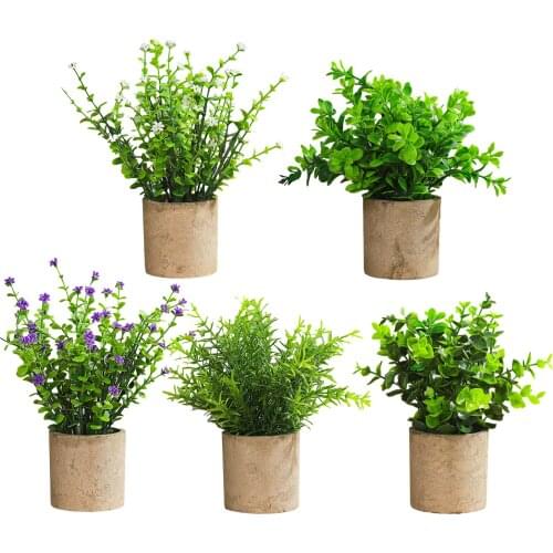 Artificial Green Simulation Potted Plants Fake Home Decor Greenery for Office Dorm Room Decor Wedding Plants