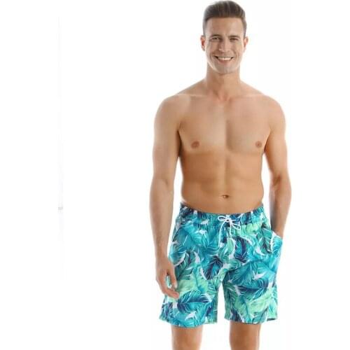 Mens swim shorts swim surfboard shorts summer print beach pocket track Sports Shorts Beach Shorts Swimming Boxer Trunks