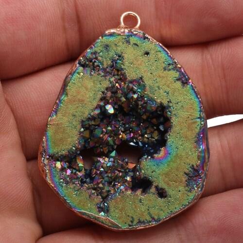 Natural Stone Irregular Agats Pendants Charms Agats Pendant for Jewelry Making DIY Necklace Size 30-35mm 40-45mm