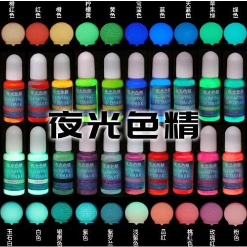 10 colors Epoxy UV Resin Coloring Dye Pigment Glowing in dark AB Crystal Drop Glue hand-made DIY material pigment for jewelry ma