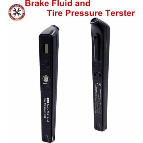 Original Brake Fluid & Tire pressure 2in1 Fluid Tester Car Diagnostic Tools Digital 5 Leds Brake Fluid Tester Free Shipping