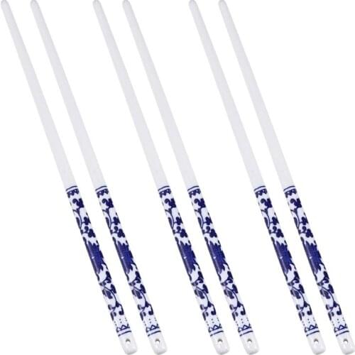LwnRice Chopsticks Ceramic Long Chopstick Chinese Style