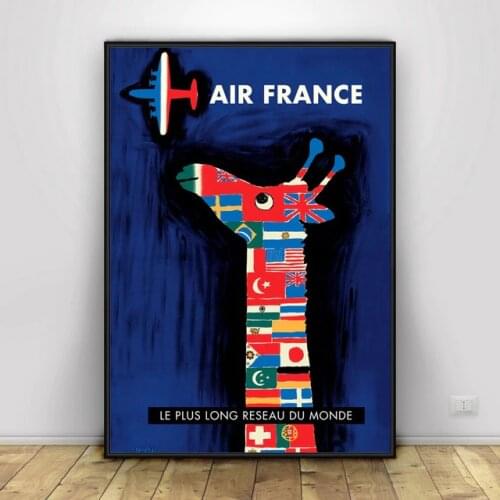 Air France Canvas Painting Art Print Poster Picture Wall Modern Minimalist Bedroom Living Room Decoration