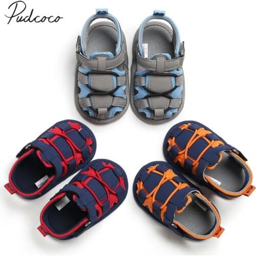 2019 Baby First Walkers 0-18M Newborn Baby Infant Kid Boy Girl Soft Sole Crib Toddler Summer Patchwork Bandage Shoes