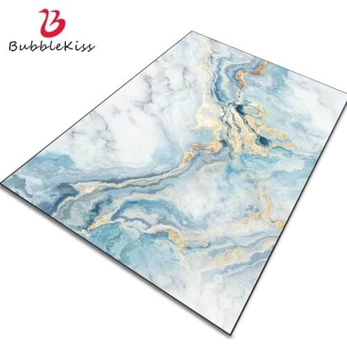 Bubble Kiss Blue Marble Pattern Carpets For Living Room Nordic Style Home Customized Rug Bedroom Abstract Art Decor Floor Mats