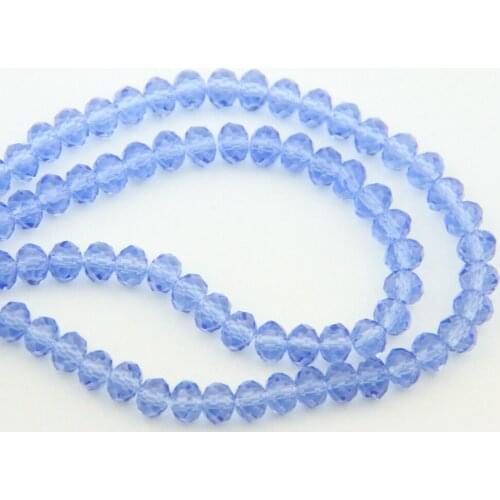 Birthday Party Supply 2*3-8*10mm Lt Sapphire Glass Lighting Part K9 Crystal Rondelle Ball Bead For Wedding Decoration DIY Parts