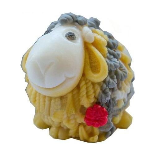 Silicone Soap Mold. Candle Mold Sheep Silcione Mold, Animal Moulds Rubber PRZY Eco-friendly Silicone Mold, , Natural 001
