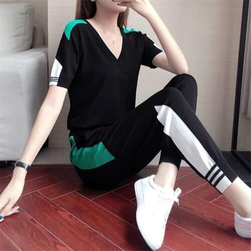Tracksuit Women 2020 Spring summer Leisure Sports Two Piece Set Lady Fashion Korean Loose Style trackSuit