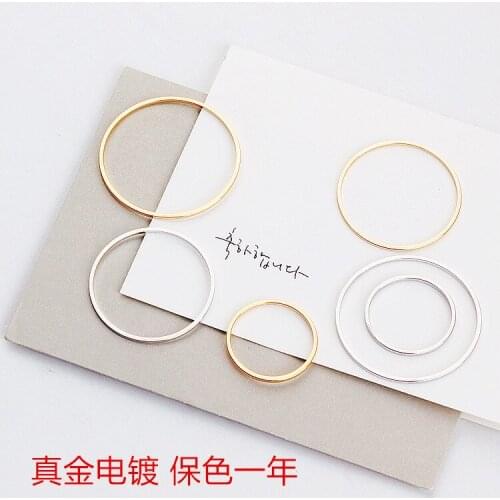 Ritoule DIY handmade jewelry accessories gold plating color year round circle earrings materials