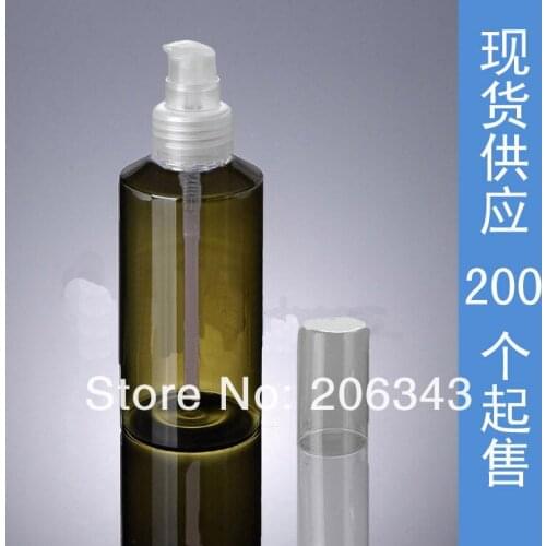 150ML GREEN/TRANSPRENT /BROWN PET bottle or lotion / emulsion bottle press pump bottle plastic bottle used for cosmetic