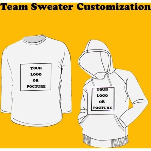 Customized Print Hoodies Women DIY Your Like Photo or Logo Loose Trendy Printed Oversize Sweatshirt Casual Tracksuit Unisex