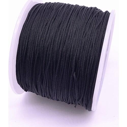 0.4-1.5mm 10Meters/lot Black Nylon Cord Thread Chinese Knot Macrame Cord Bracelet Braided String DIY Tassels Beading Thread