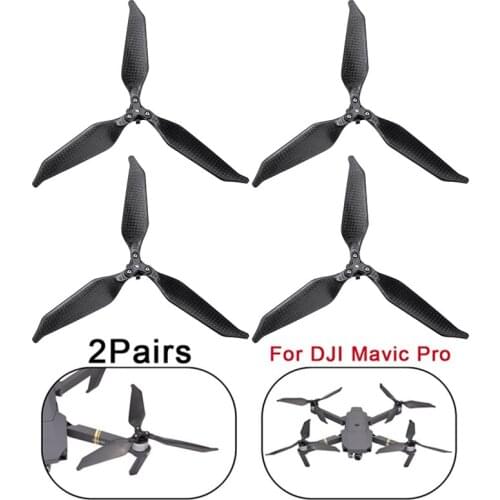 1/2 Pairs 8331 3-Blades Low Noise Quick-Release Propellers Carbon Fiber For dji Mavic Pro Platinum Accessories Blades prop