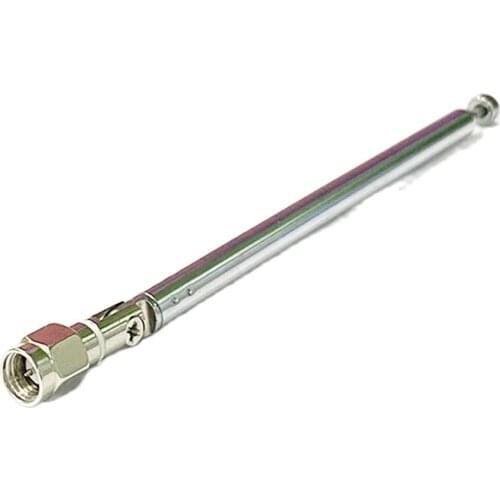 Replacement 132mm 6 Sections Telescopic Antenna SMA male for Radio TV DIY