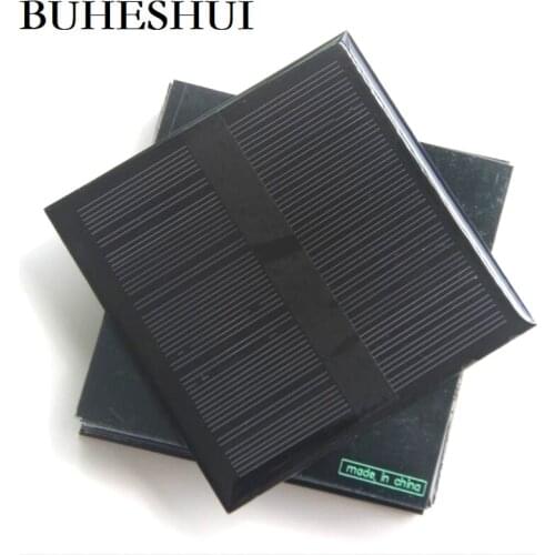 BUHESHUI 1W 18V Solar Cell Module DIY Solar Panel System Charger For 12V Battery 98*98*3MM Monocrystalline 1000pcs Wholesale
