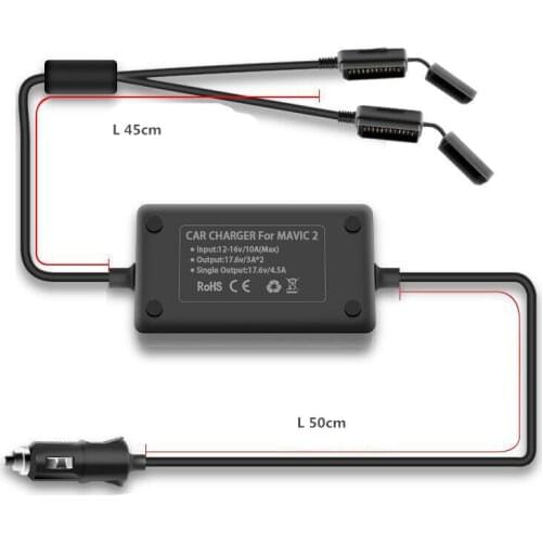 2in1 Mavic 2 Battery Car Charger Intelligent quick Charging for DJI Mavic 2 Zoom / Pro drone Accessories