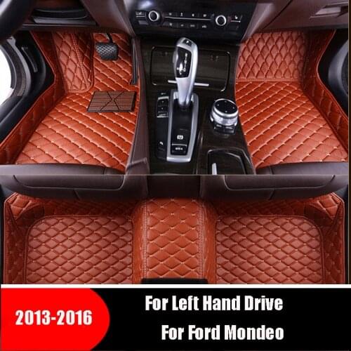 Car Floor Mats For Ford Fusion Mondeo 2013 2014 2015 2016 Customized Auto Leather Carpets Rugs interior Accessories styling