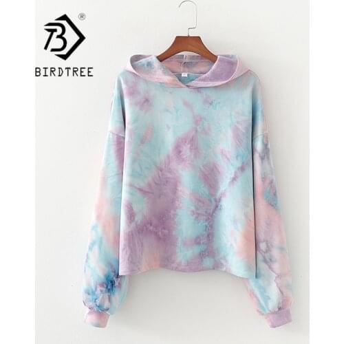 Женские толстовки с принтом BIRDTREE TB China At AliExpress