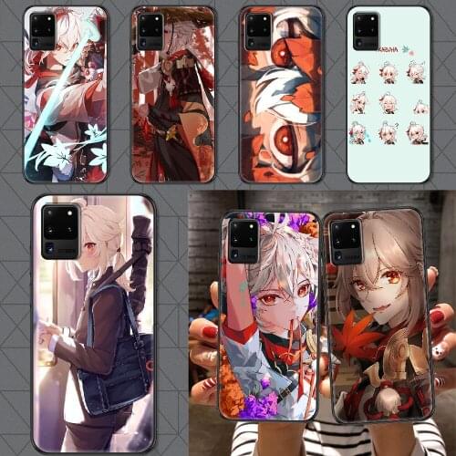 Genshin Impact Kaedehara Kazuha Phone case For Samsung Galaxy Note 4 8 9 10 20 S8 S9 S10 S10E S20 Plus UITRA Ultra black tpu