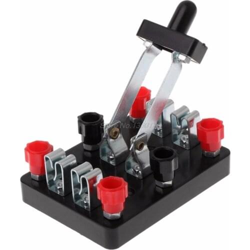 Knife Switch Double Pole Double Throw DPDT Toggle Experiment Test Black AUG_21 Wholesale&DropShip