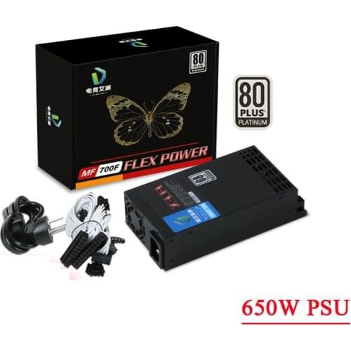 Flex PSU 650W Small 1U Power Supply Full Module 80plus Gold For K39 A4 S3 G5 ITX Mini PC Case PSU