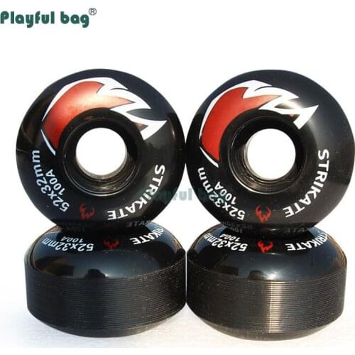 Playful Bag Four wheel skateboard Wheels 52*32 PU HR100A hardness 70% rebound DIY Skateboard accessory AMB11