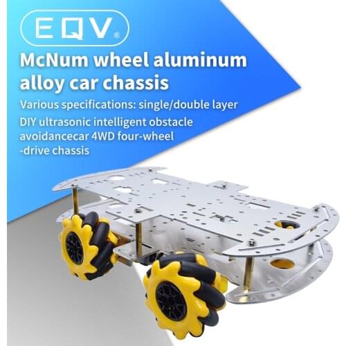 McNamum wheel aluminum car chassis DIY ultrasonic intelligent obstacle avoidance car 4WD four-wheel drive chassis