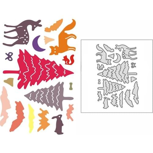 New Deer in Forest Craft Embossing Mold 2021 Metal Cutting Dies for DIY Decorative Scrapbooking Album Card Making No Stamps