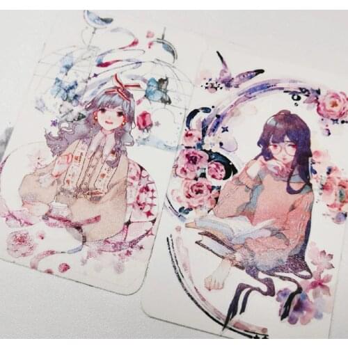 Charming Fashionable Girls PET Washi Tapes Bullet Journal Masking Tape Adhesive Tape DIY Scrapbooking Decoration Washi Stickers