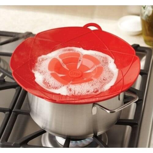 1 pcs Silicone lid Spill Stopper Cover For Pot Pan Practical Kitchen Accessories Cooking Tools Flower Cookware Utensil