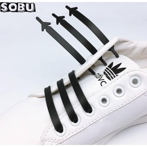 12pcs/lot Silicone Shoelaces No tie Elastic Shoe Laces Special Shoelace for Kids / Adults Lacing System Rubber Zapatillas N009