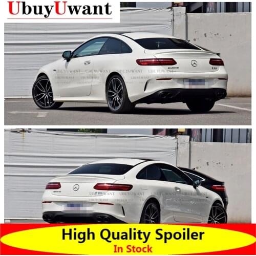 For W213 Coupe W238 Spoiler 2017-2020 Spoiler ABS /Carbon Fiber Car Rear Wing Color Rear Spoiler