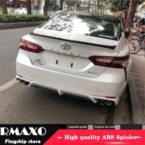 For TOYOTA Camry Spoiler 2018 Camry High Quality ABS Material Car Rear Wing Primer Color Rear Spoiler