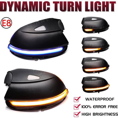 Water Blink Dynamic Flowing Side Mirror LED Turn Signal Light For VW Passat B7 Scirocco MK3 CC EOS For Beetle Car Styling
