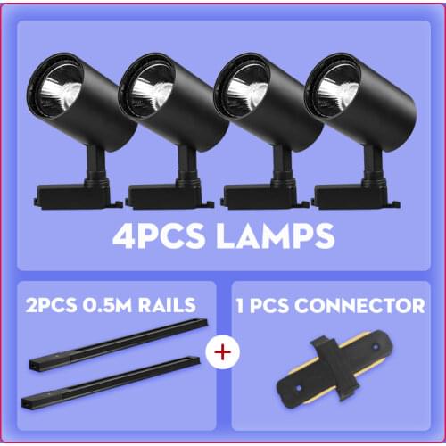 COB LED Track Lights Industrial Track Lamp LED Track Lighting Spot Rail Light 20W 30W 40W for Coffee Shop and Home