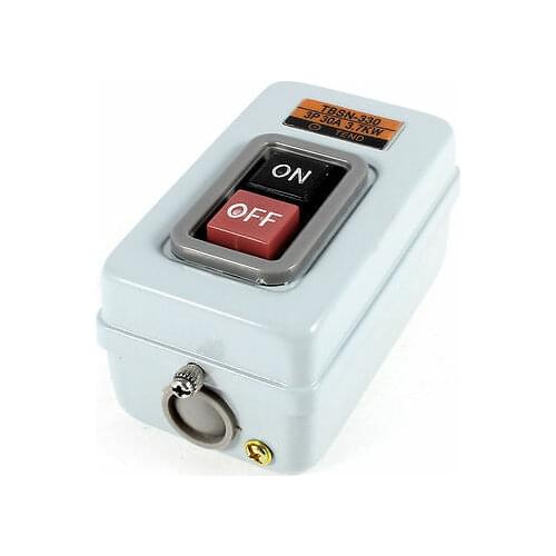 TBSN-330 Gray Metal Case 3P ON/OFF Push Button Switch 30A 3.7KW