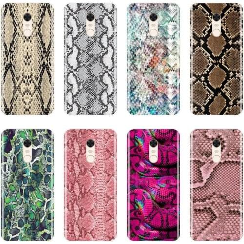 TPU Back Cover For Xiaomi Redmi Note 4 4X 5 5A 6 Pro Prime Snake Skin Silicone Phone Case For Pocophone F1 Redmi S2 6A 5 Plus 4A