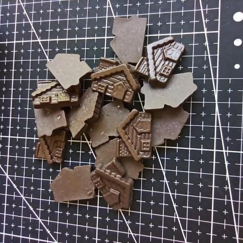 1pcs/lot resin flatback snow house 23mm Cabochons Scrapbooking Hair Bow Center DIY Christmas decration