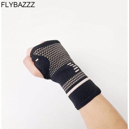 1 Pc Copper Nylon Wrist Support Splint Carpal Tunnel Syndrome Sprain Strain Bandage Brace Prote Sports Protective Hand Protector