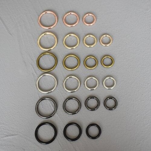 100 Pcs 15/20/25/30mm O Ring Metal Buckle for Handbag Strap Dog Chain Webbing Snap Clasps Purse Bag Handle Connector DIY Leather