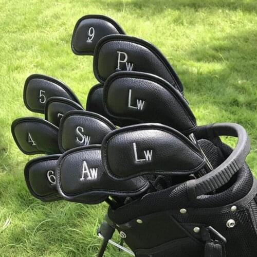 12 Pcs/set Portable PU Golf Club Iron Head Covers Protector Golfs Head Cover Set D11 19 Dropship