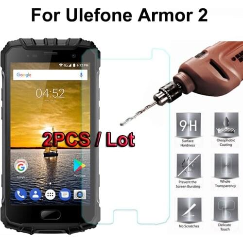 2PCS For Ulefone Armor 2 Tempered Glass Screen Protector 5.0 inch High Definition 9H Hard Glass Film Ulefone Armor 2 Case Film ]
