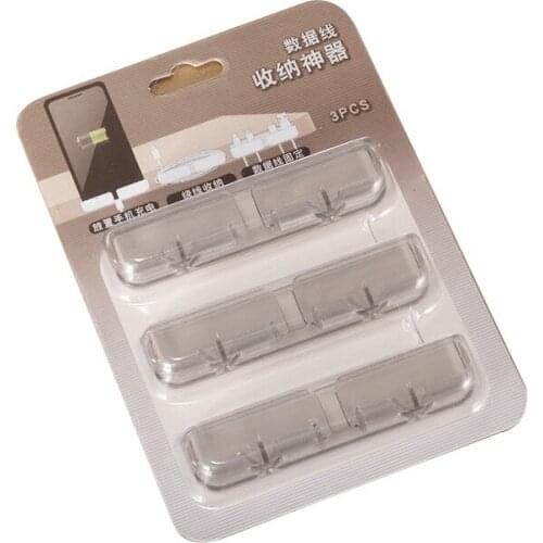 3Pcs Multipurpose Wire Tidy Holder Desktop Clip Holder Line Fixer Winder Wire Cable Clips Cable Protector Storage Rack Dropship