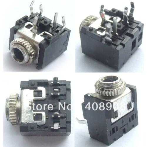 5PIN 3.5mm 1/8" Headphones Player Radio Stereo Jack PCB Panel Mount Chassis