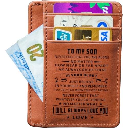 Dad To Son, Never Forget Your Way Back Home Card Wallet