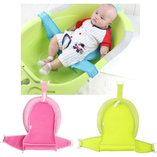 Baby Shower Cushion Foldable Newborn Bathtub Pad Infant Portable Bath Tub Support with Clips Non-slip Baby Seat Baby Products