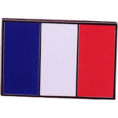 France Flag enamel pin tricolor flag brooch women metal badge men shirts jackets accessories jewelry patriotic gift