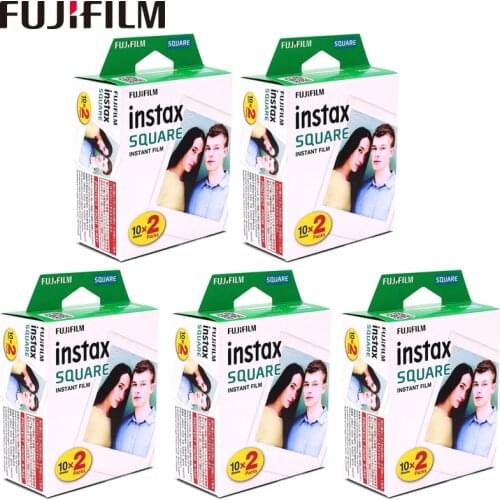Fujifilm Instax Square White Edge Black Films Photo Paper (10-100 pcs) for Instax SQ10 SQ6 Instant Camera Share SP-3 Printer